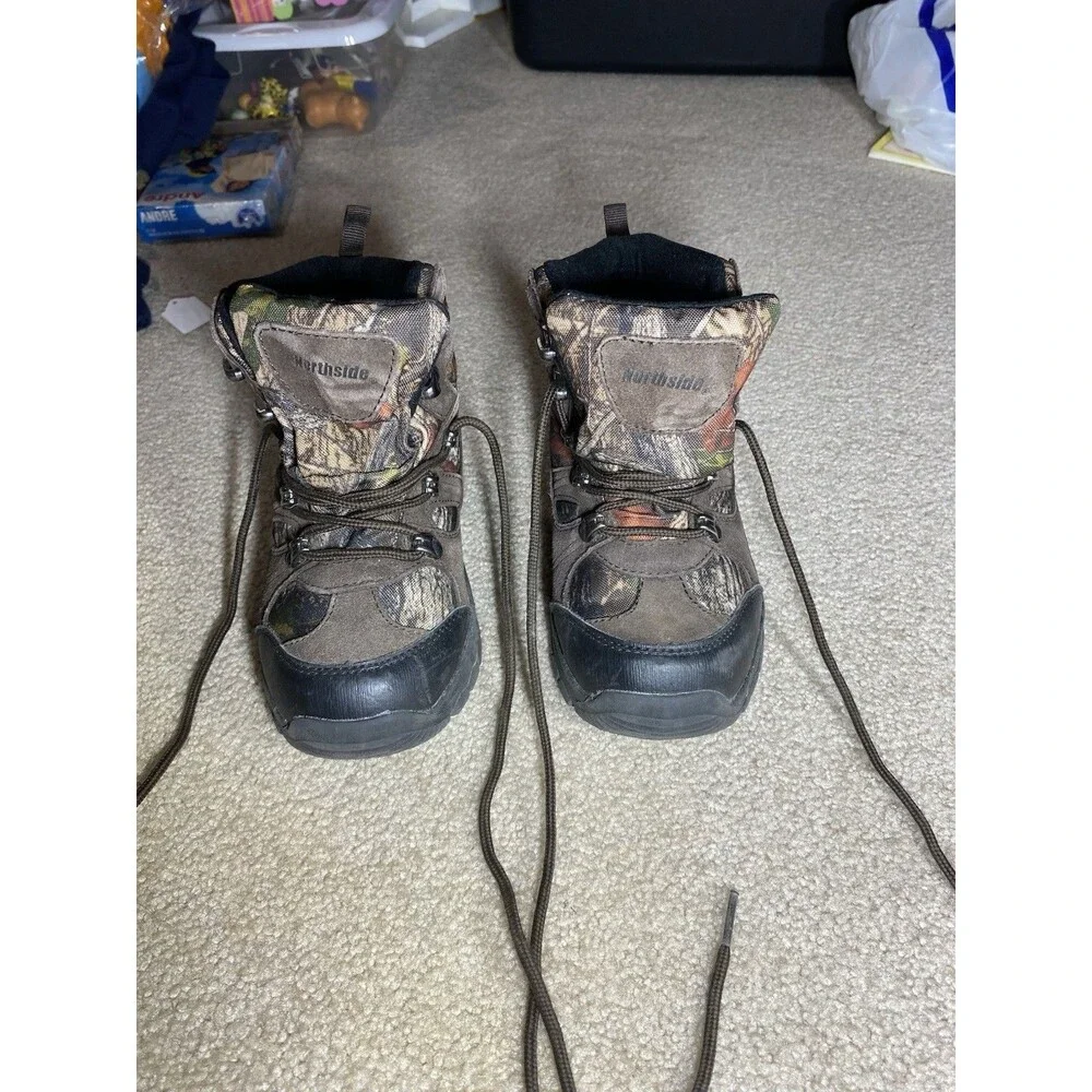 Northside Kids Renegade Waterproof Camo Hunting Boots Thinsulate Size 1 Boys
